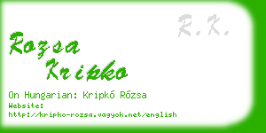rozsa kripko business card