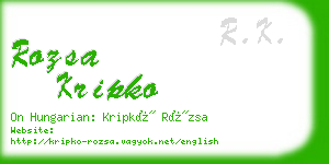 rozsa kripko business card